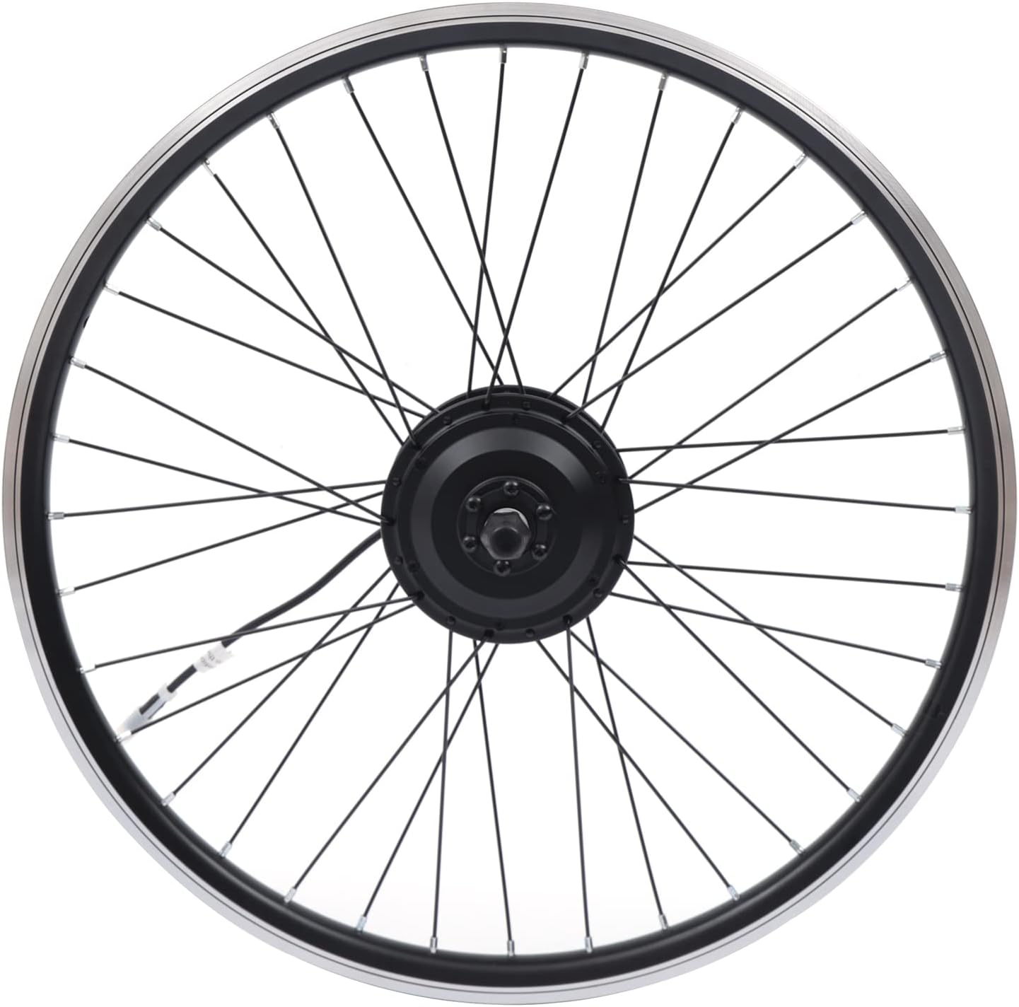 Motor Wheel, 26" 350W Electric Bicycle Front Wheel Hub Motor, 36V Two Types of Handlebars E Bike Conversion Set, Brushless Gear Motor Conversion Kit, with LCD Controller, for Two-Wheeled Bikes
