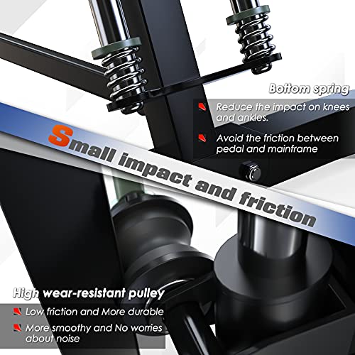 Sportsroyals Stair Stepper for Exercises-Twist Stepper with Resistance Bands and 330lbs Weight Capacity