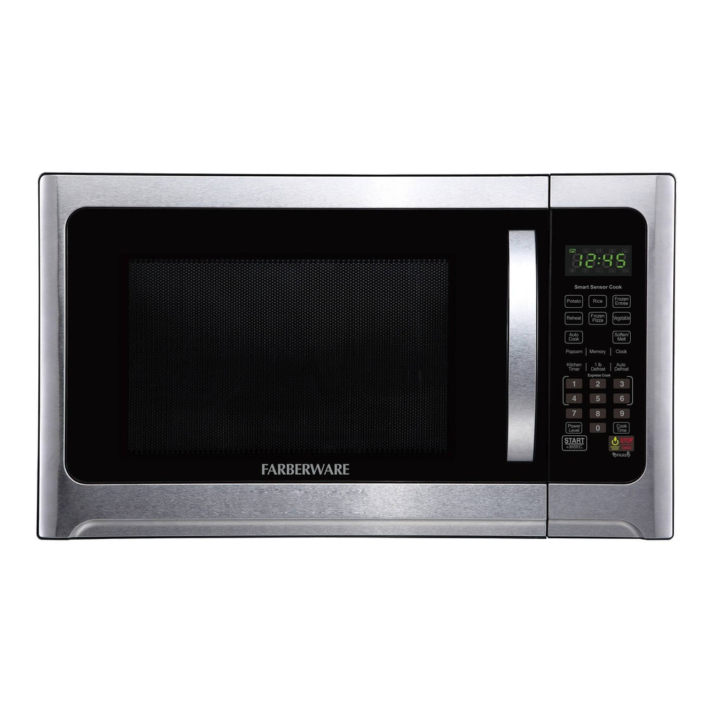 Farberware Professional 1.2 Cu. ft. 1100-Watt Microwave Oven with Sensor Cooking, Stainless Steel/Black, FMO12AHTBKE