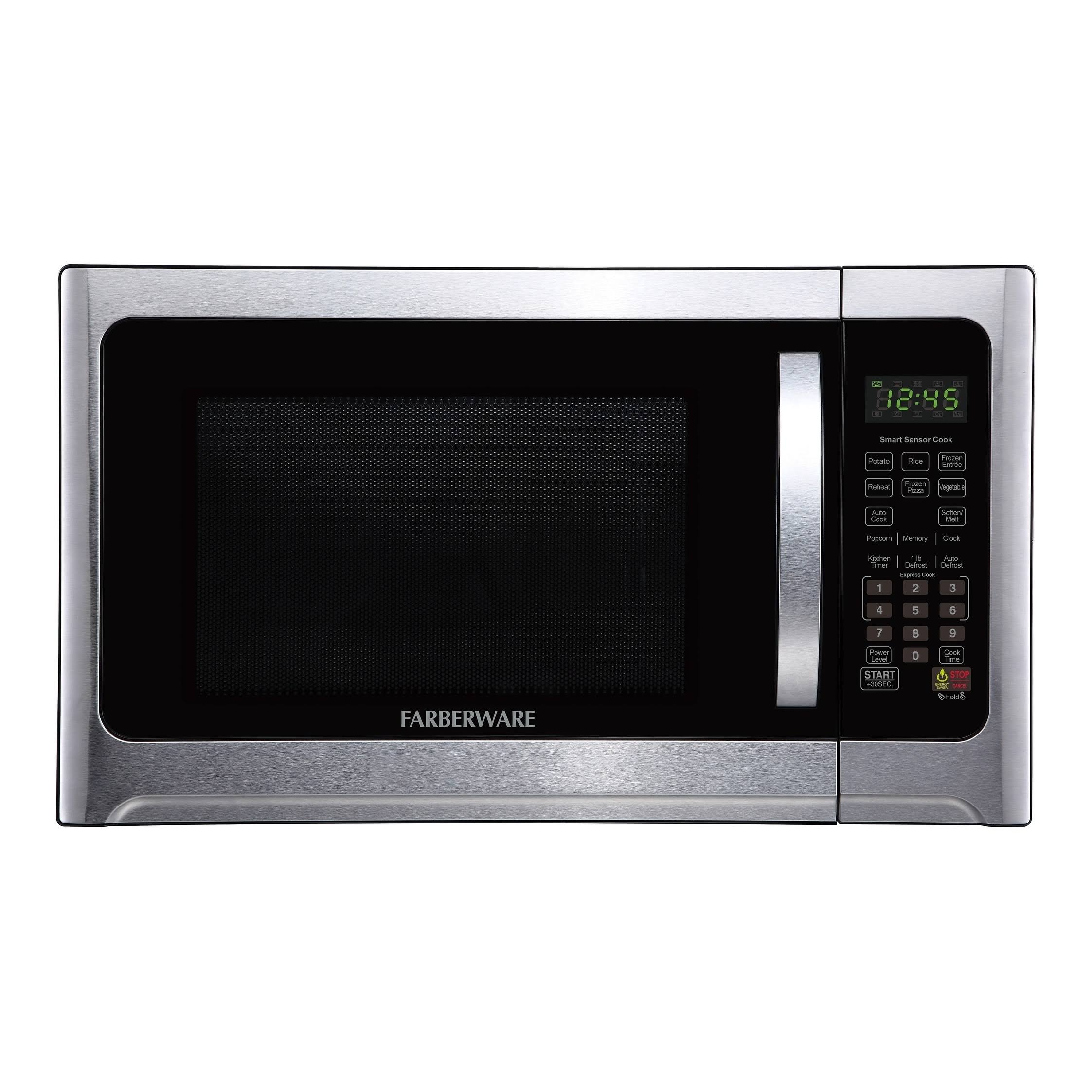 Farberware Professional 1.2 Cu. ft. 1100-Watt Microwave Oven with Sensor Cooking, Stainless Steel/Black, FMO12AHTBKE