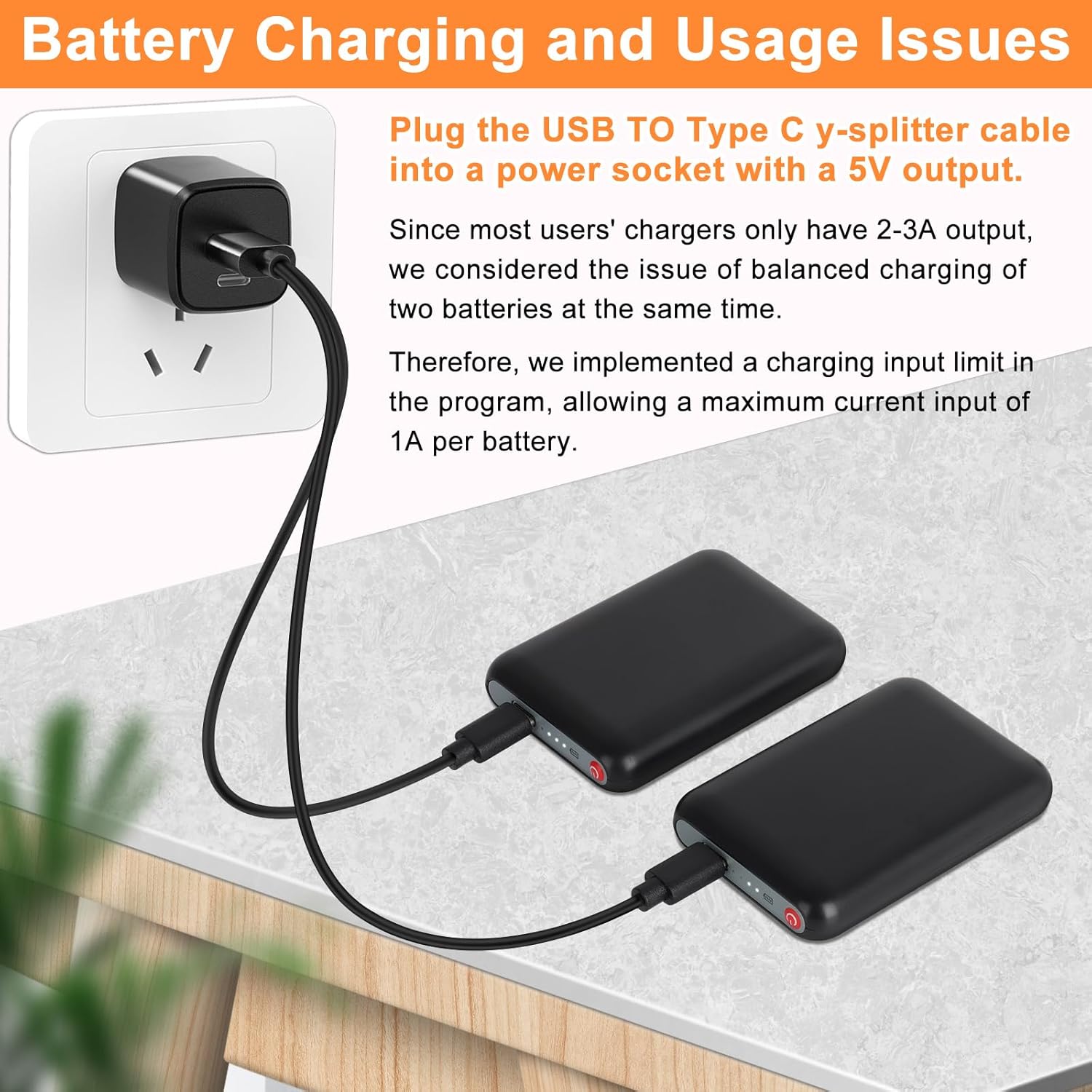 Amiable Upgraded 5V 5000mAh Li-Polymer Rechargeable Batteries, Suitable for Heated Gloves Heated Scarf Heated Socks, Heated Slippers Spare Battery (Black)
