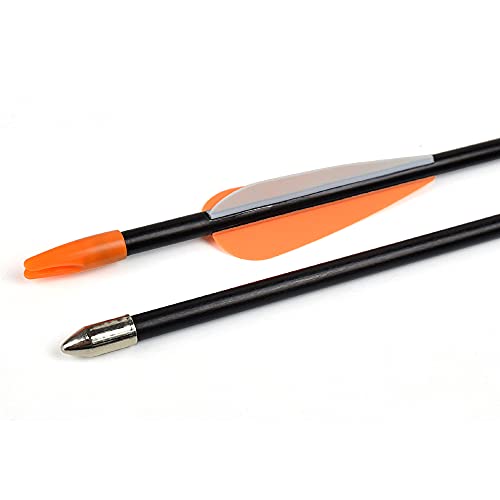 Archery Practice Fiberglass Arrows 24/26/28/30 Inch Target Shooting Safetyglass Recurve Bows Suitable for Youth Children Woman Beginner 6-12PCS