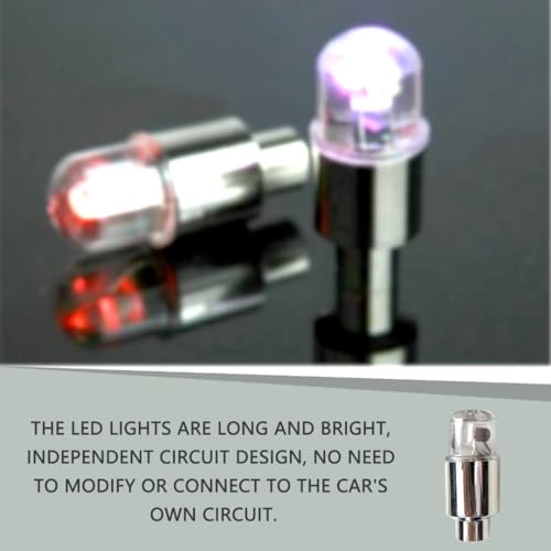 6 Pcs 2024 New Car Auto Flash Lights LED Car Bike Wheel Tire Tyre Valve Dust Cap Spoke Car Valve Stem Car Lights Hub Lamp Car Accessories