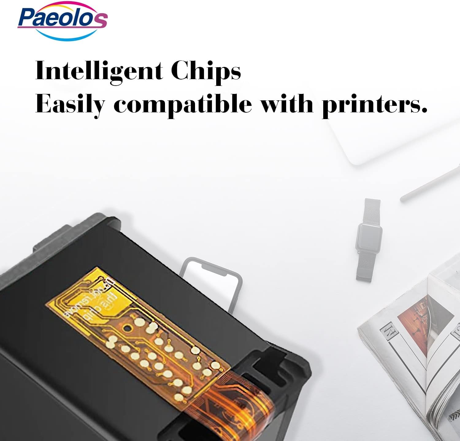 Remanufactured Ink Cartridges Replacements for HP 61 XL Work with Envy 4500 5530 OfficeJet 2620 4630 DeskJet 1000 1010 1050 1510 2050 2510 3000 3050 3510 Printer, 3 Packs by Paeolos Pack of 2