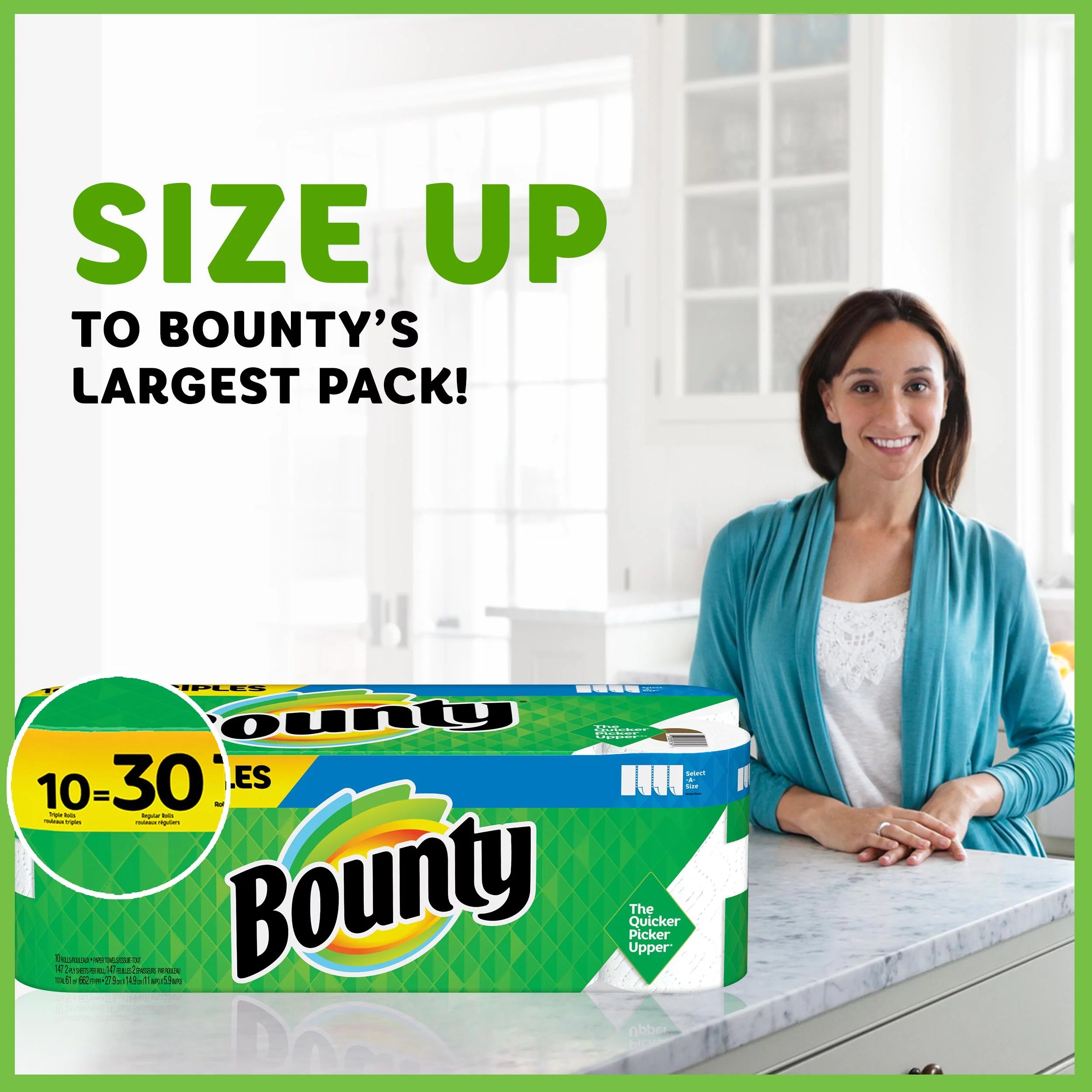 Bounty Select-A-Size Paper Towels, White, 12 Super Rolls
