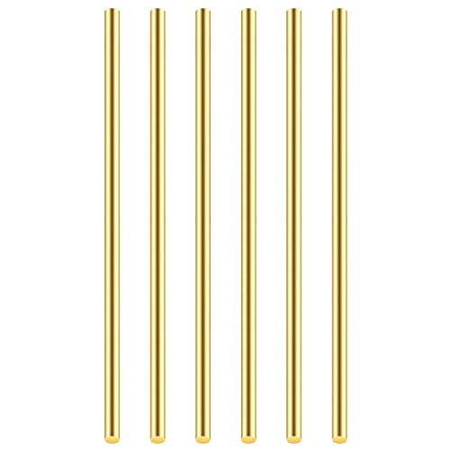 DYWISHKEY Brass Rods, Brass Round Stock Lathe Bar Stock for DIY Craft Making