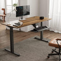 EUREKA ERGONOMIC Electric Standing Desk, 63" Height Adjustable Stand up Desk Height Adjustable Mouse & Keyboard Tray Under Desk 28x10'' Large Slide Out Swivel Tilt Computer Keyboard Drawer