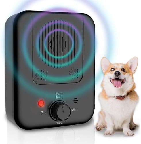 TBYUM Bark Box Ultrasonic Bark Control Device - Stop Barking & Silence Neighbor's Dog - 50 Ft Range - 3 Levels Anti-Bark Tool for Outdoors