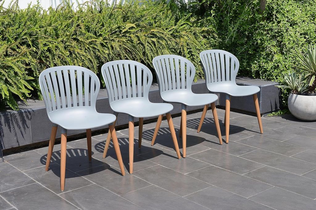 Amazonia | Eucalyptus Wood | Ideal for Patio and Outdoors Lucon 7-Piece Round Dining Set, Brown