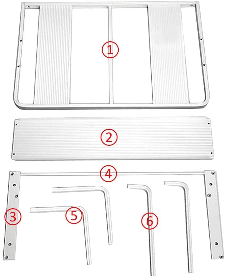 Ninetonine Alumimum Microwave Oven Wall Mount Double Deck Shelf With Hooks