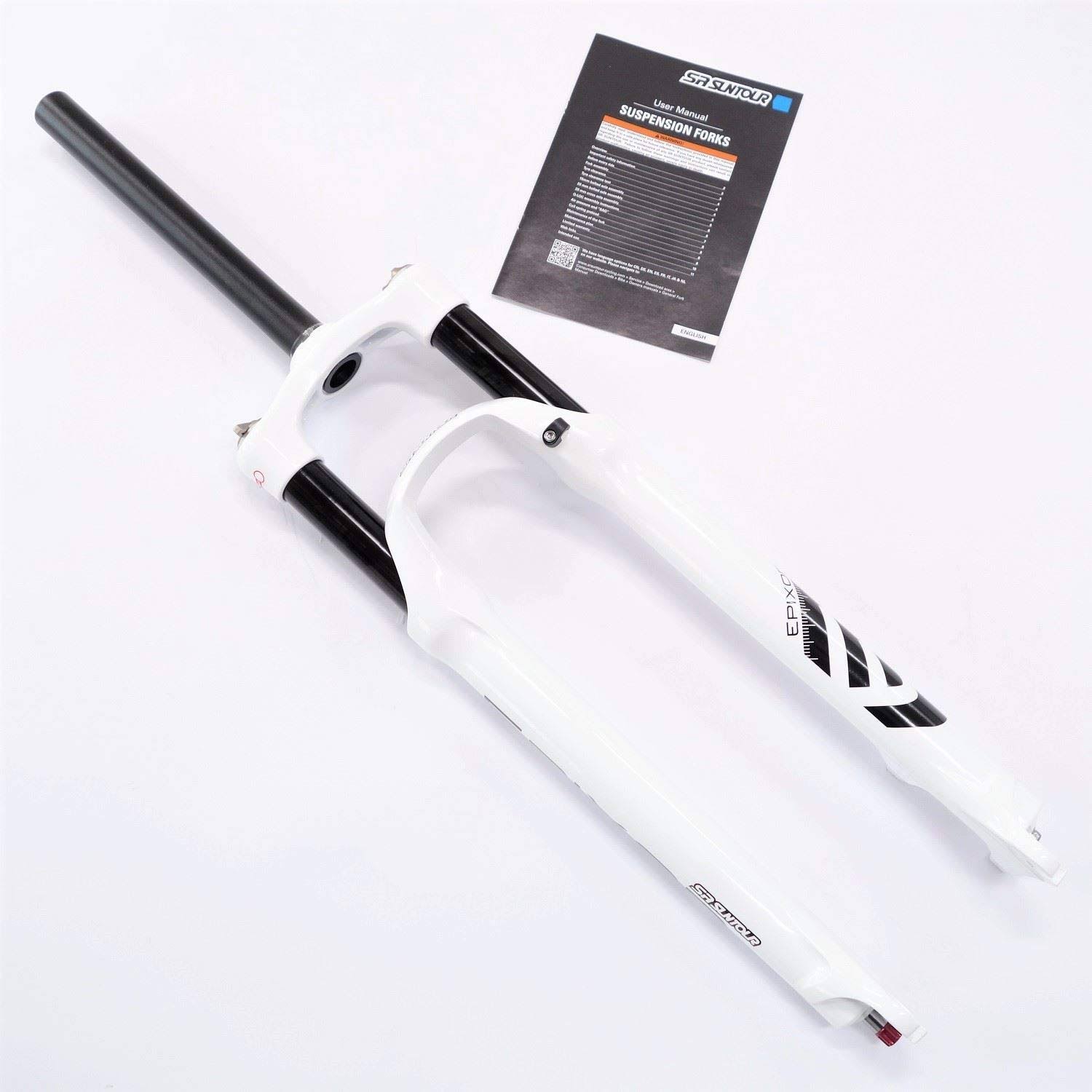 SR Suntour Epixon XC Air Spring MTB Bike Suspension Fork 29" Straight Tube 1-1/8" Travel 100mm Manual Lockout Standard Axle 9mmQ