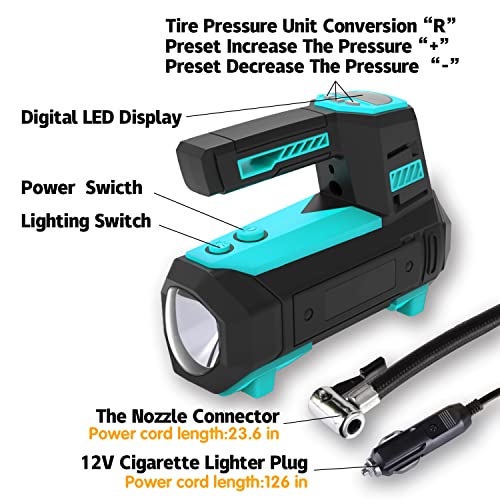 LivTee Tire Inflator Portable Air Compressor for Car Tires - Car Accessories