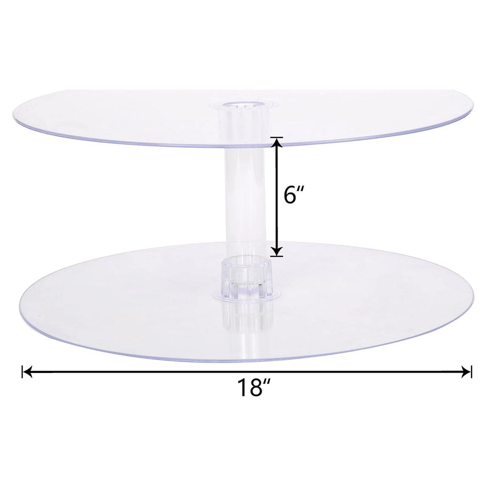 Efavormart 2 Tier 18 inch Acrylic Crystal Glass Clear Cupcake Dessert Decorating Stand For Birthday Xmas Party Wedding