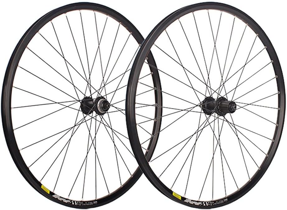 Mountain Bike Wheelset 26" 27.5" 29" Bicycle Rim MTB Centerlock Disc Brake Wheels Quick Release 32 Holes Cassette Hub for 7/8/9/10 Speed 1920g (Color : Black, Size : 27.5'')