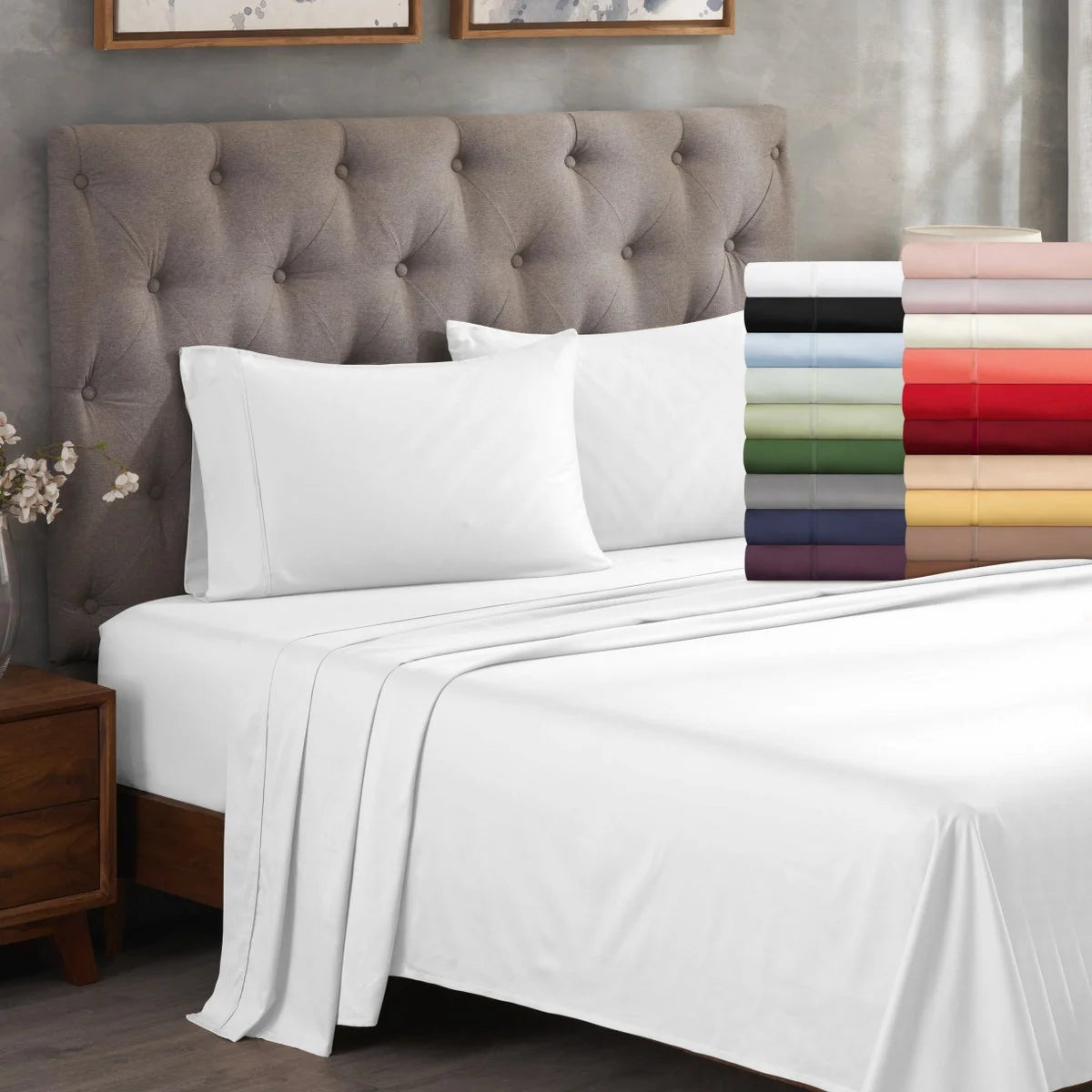Superior Egyptian Cotton 300 TC Sheet Set, Red, Full