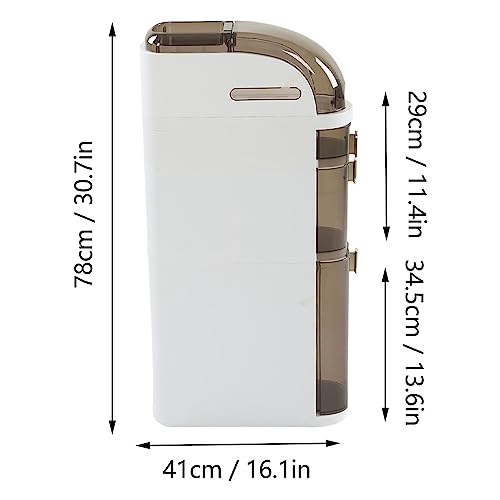 HURRISE Tall Slim Storage Tower, Narrow Storage Cabinets Easy to with Wheels for Home Bedroom Kitchen Bathroom Small Gaps (C)