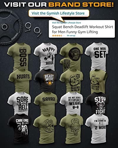 Gymish Lifestyle Workout Mens Shirt, Bench Sets US Apart Lifting Gift T-Shirt
