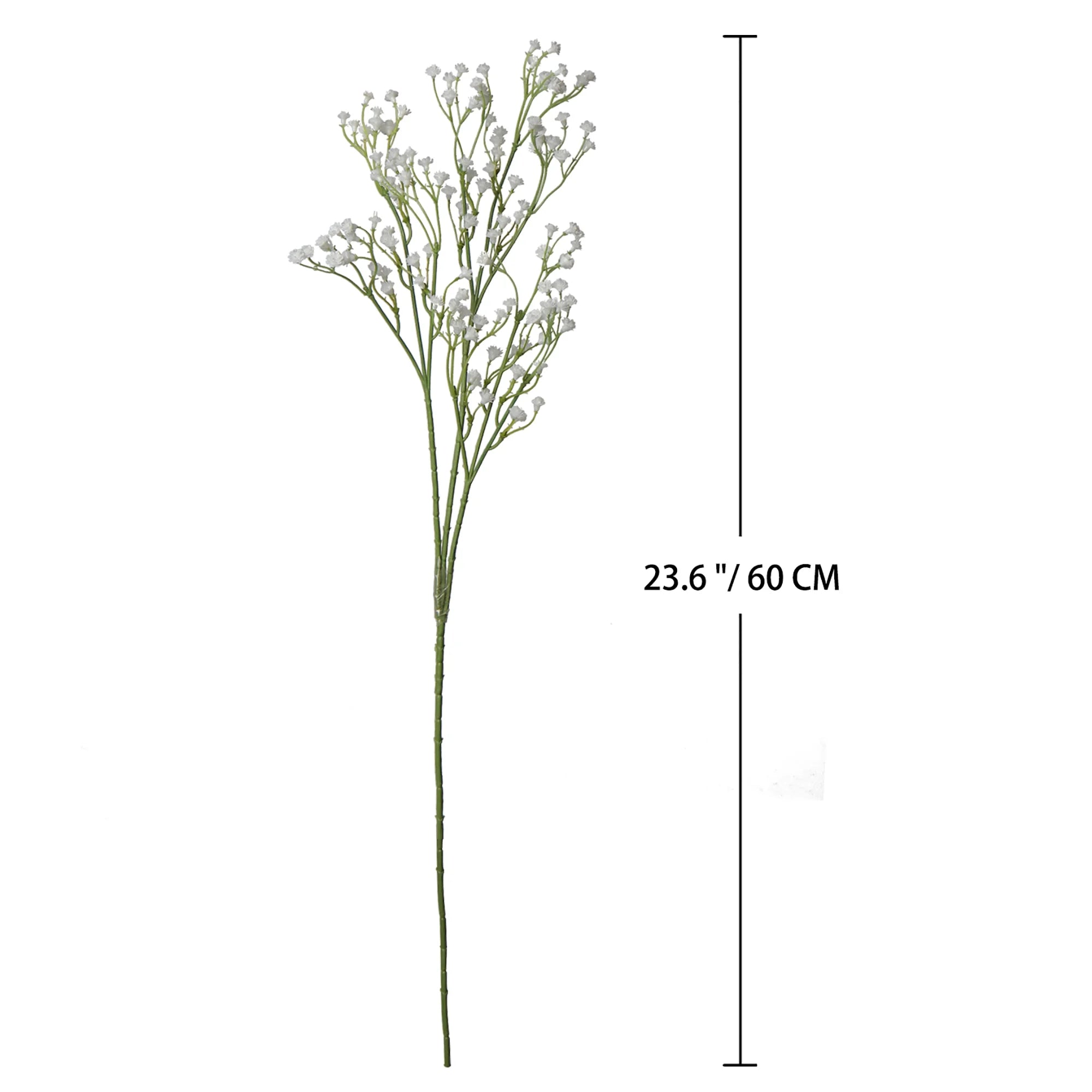 10 Pcs Artificial Flowers Baby's Breath 23.6" Faux Baby Breath Wedding Flower Arrangement White Home Decor