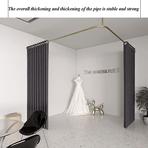 Wedding Dress Shop Fitting Room, Simple Clothing Store Dressing Room U-Shape Room Divider Corner Wall Mounted Privacy Partition Curtains for Privacy Protection ﻿(Size:150x130cm)