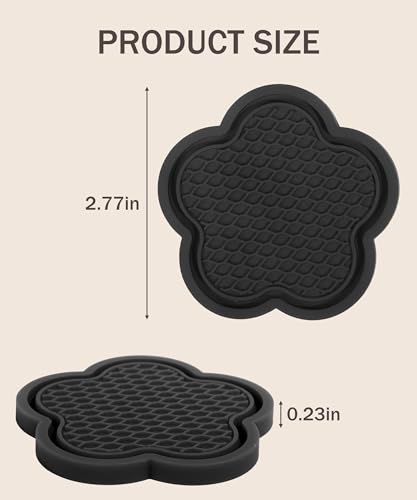 bylikeho 4PCS Car Cup Coaster,Car Coaster Car Holder Coaster,Universal Car Cup Holder Coaster,Car Accessories Anti Slip Cup Holder Insert Coaster, Car Cup Mat Cute Car Coasters for Car