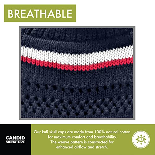 Breathable Cotton Stretchy Kufi for Men in Cool Designs - Helmet Liner
