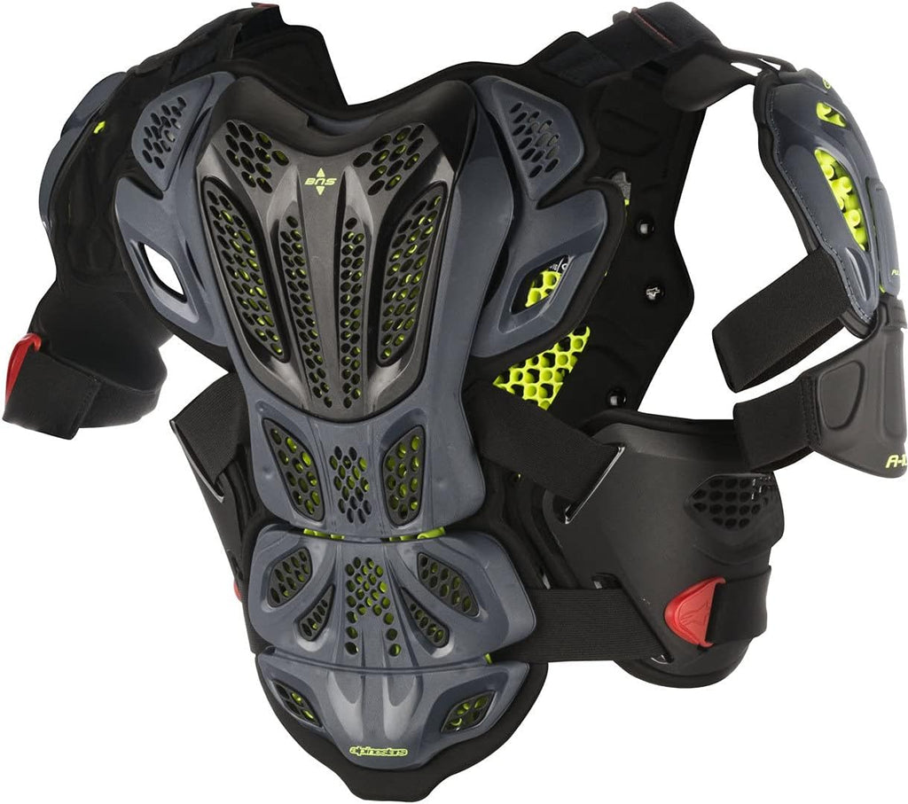 Alpinestars 6700517-1431-M/L A-10 Full Chest Protector Anthracite/Red Md/Lg