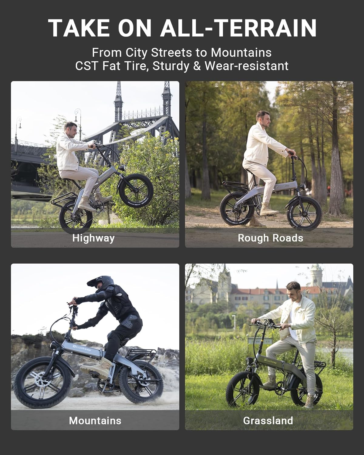 Folding Electric Bike for Adults 1200W Peak BaFang Motor 30MPH 60Miles Range 48V 15AH (720WH) Removable Battery 20" Fat Tire E-Bikes for Adults UL 2849 Certified Ebike
