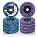 4"" x 5/8"" Strip Discs - Premium Paint Stripping and Rust Removal Wheels for Angle Grinders, Durable Abrasive Grinding Discs for Metal, Wood, and Fiberglass - 10 Pack, (Blue + Purple)