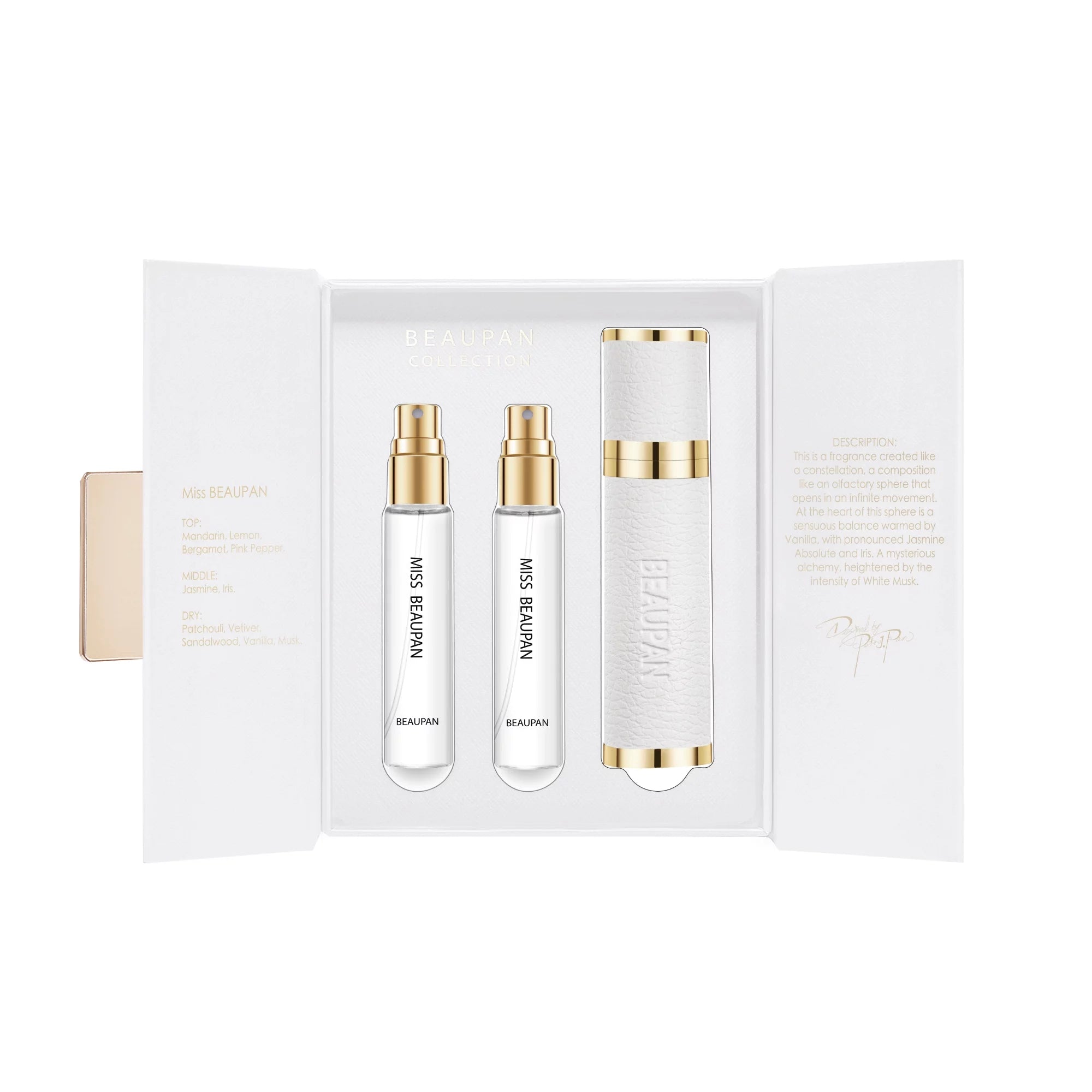 BEAUPAN Long Lasting Travel Size Perfume for Women： Luxury High End Womens Travel Size Jasmine Wisp Vanilla Dream Perfumes Gift Sets - Long-Lasting Womens Fragrance Sets (3x0.34 fl. oz. (10ml)