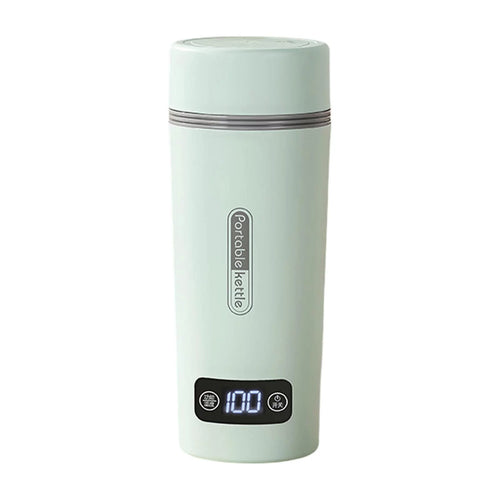 350ml Portable Kettle Electric Tea Kettle Insulated Smart Teapot Coffee Kettle Small Water Boiler for Parties Household Trips green