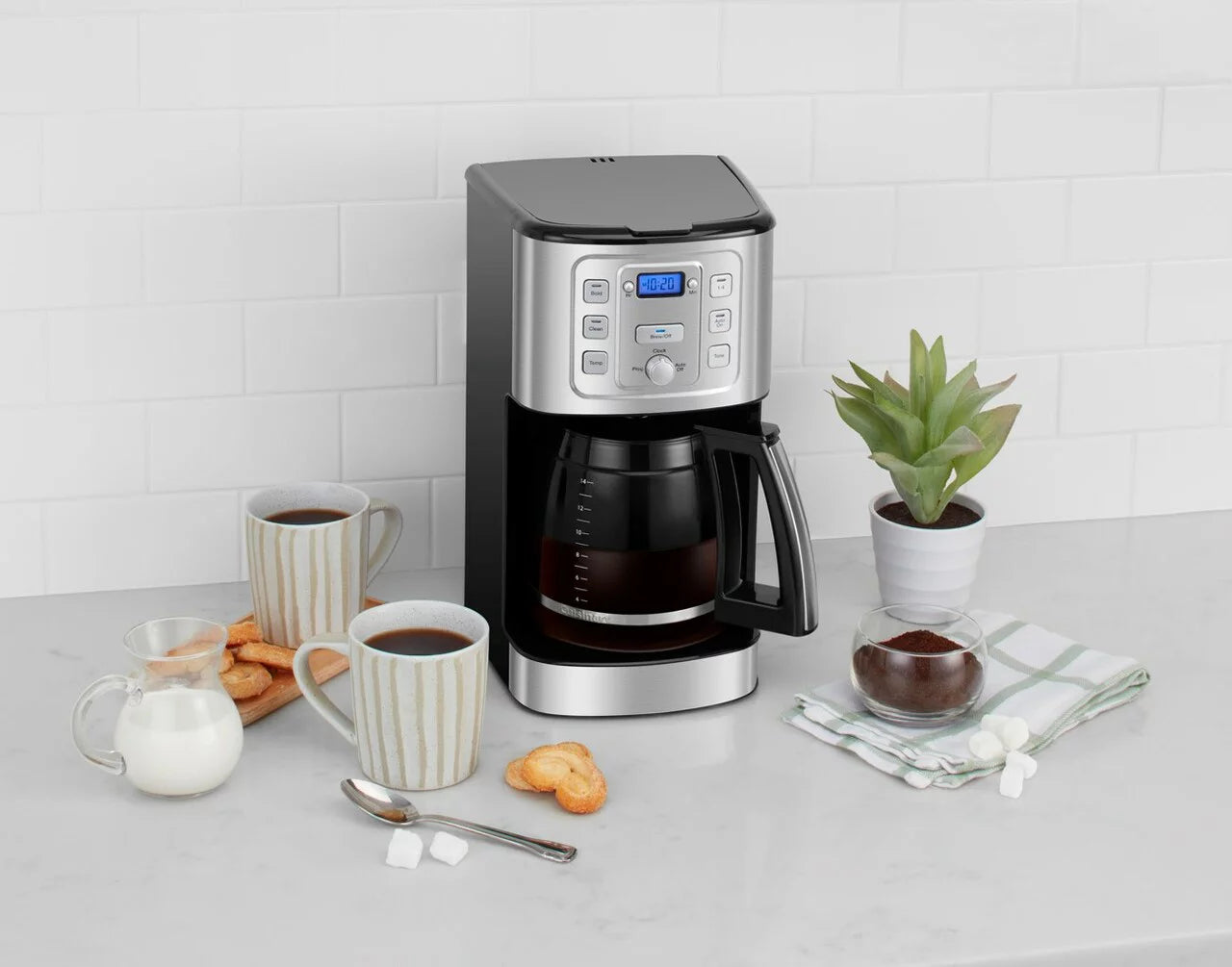 Restored Cuisinart Grind and Brew 12-Cup Coffeemaker, Black/Stainless (Refurbished)