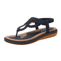 Meeshine Women's Bohemia Flip Flops Summer Beach T-Strap Flat Sandals Comfort Walking Shoes