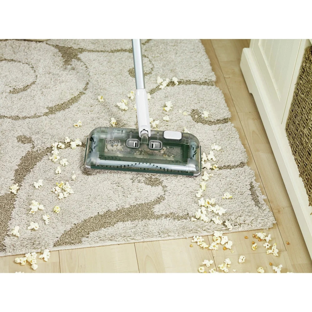 BLACK+DECKER Lithium Powered Floor Sweeper, White HFS115J10