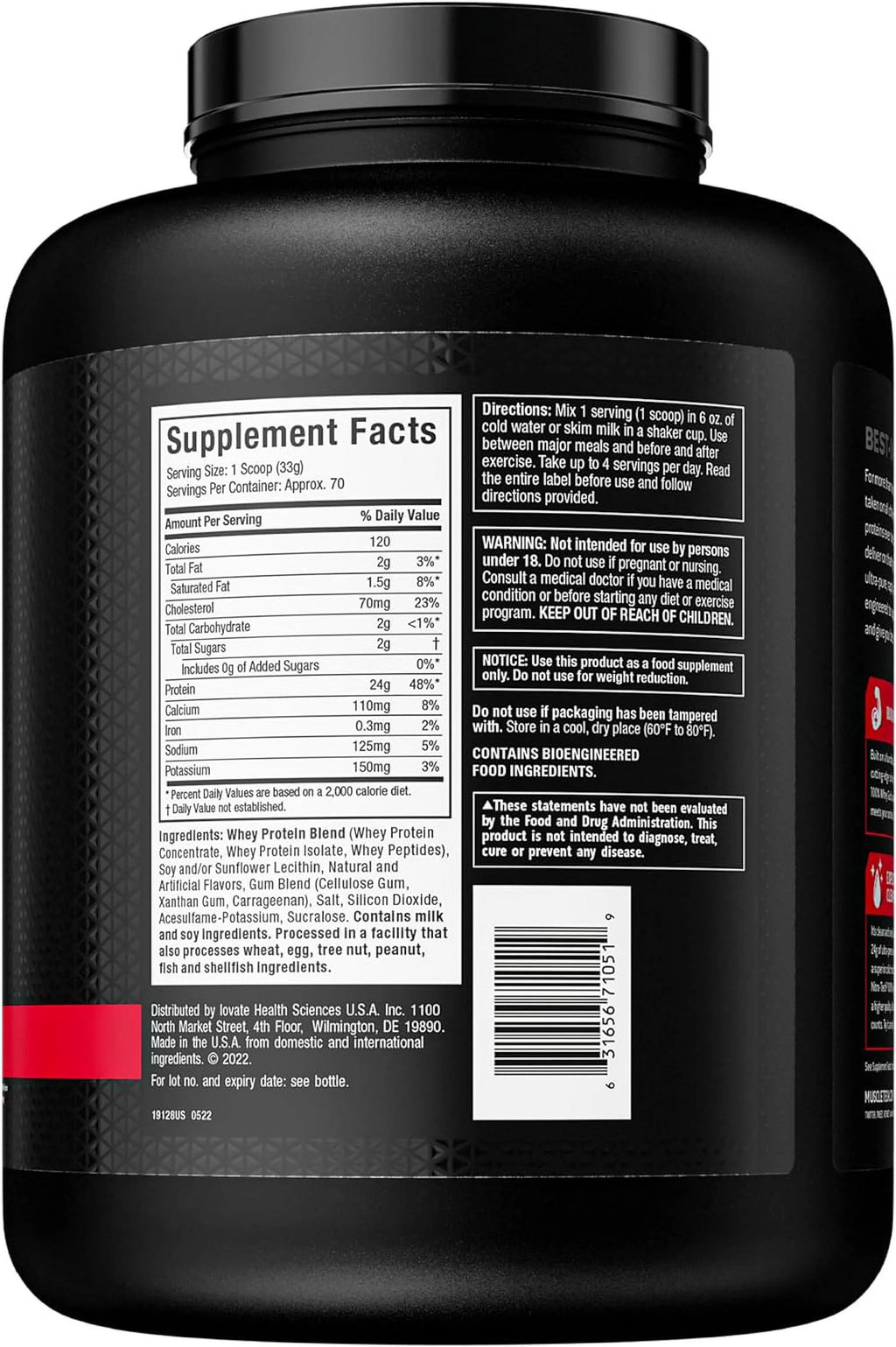 Whey Protein Powder | MuscleTech Nitro-Tech Gold Isolate Smoothie Mix for Women & Men Churros Limited Edition, 5 lbs (69 Serv)