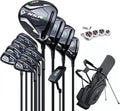 PGM Men's Complete Golf Club Sets - 12 Pieces - 3 Wood (#1,3,5), 1 Hybrid (#4H), 6 Irons(#5,6,7,8,9,PW), 1 Sand Wedge (52°), 1 Putter - Golf Stand Bag, Right Handed