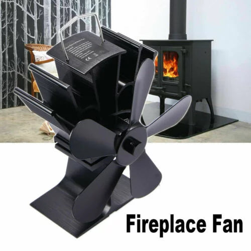 Eco-Friendly Wood Burner JahyShow Fireplace Fan - 5 Blades for Even Heat - Fuel Savings and Comfort