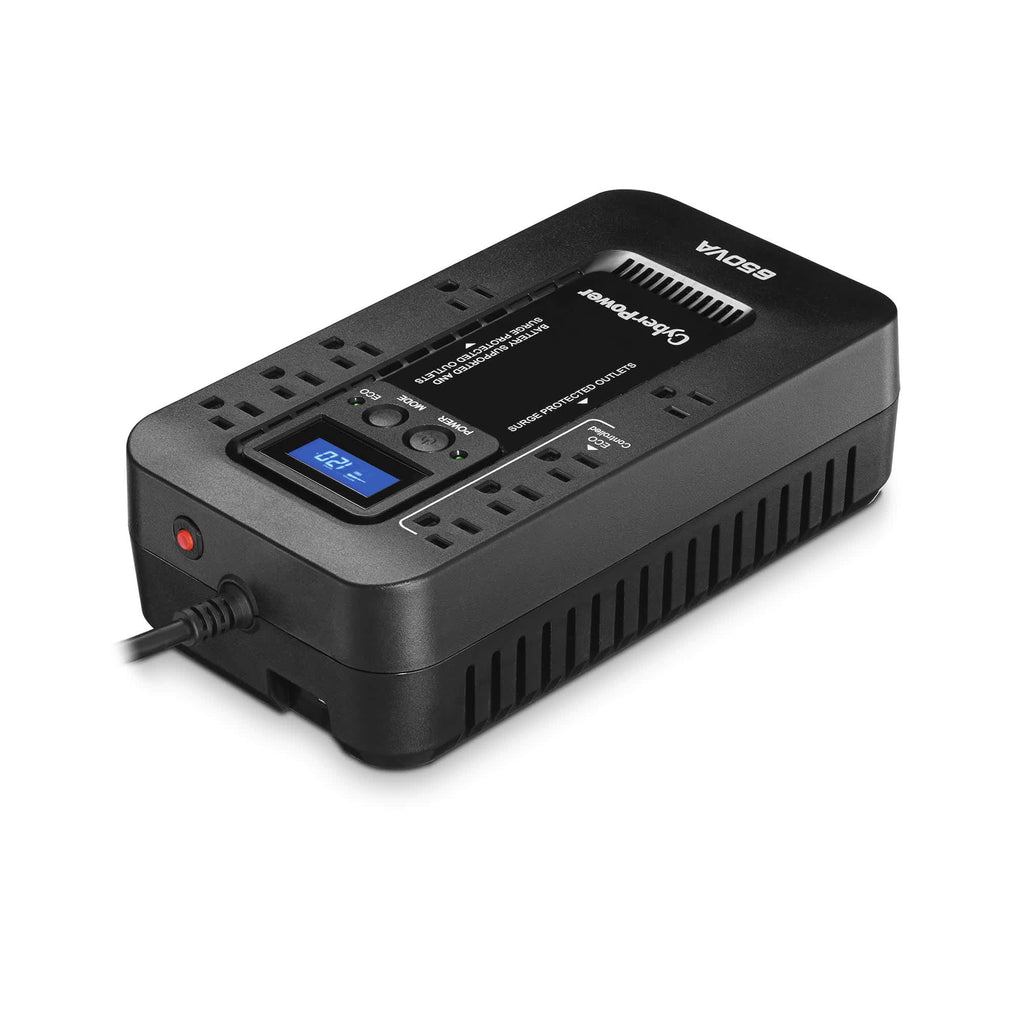CyberPower EC650LCD 8 Outlet Battery Backup UPS System