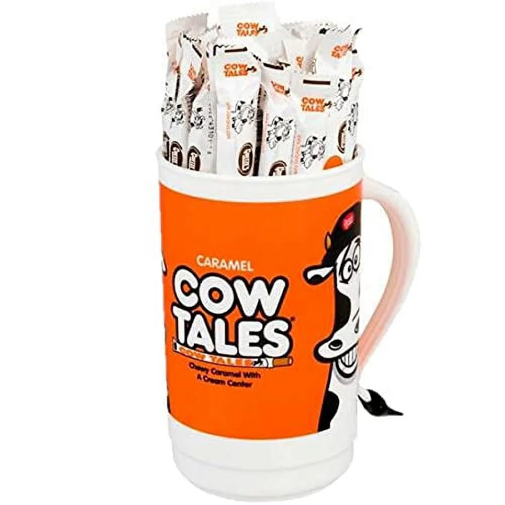 Chewy Caramels by Cow Tales Candy with Tumbler | 1 Ounce | 100 Count