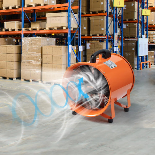 BENTISM 12" Portable Extractor Fan Blower 33ft Duct Hose Ventilator Industrial