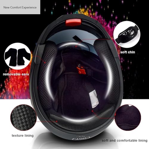 Motorcycle Bluetooth Modular Helmet Full Face Flip Up Anti-Fog Double Visor Helmet Built-in Dual Speaker with Microphone for Adult Men and Women DOT/ECE Approved