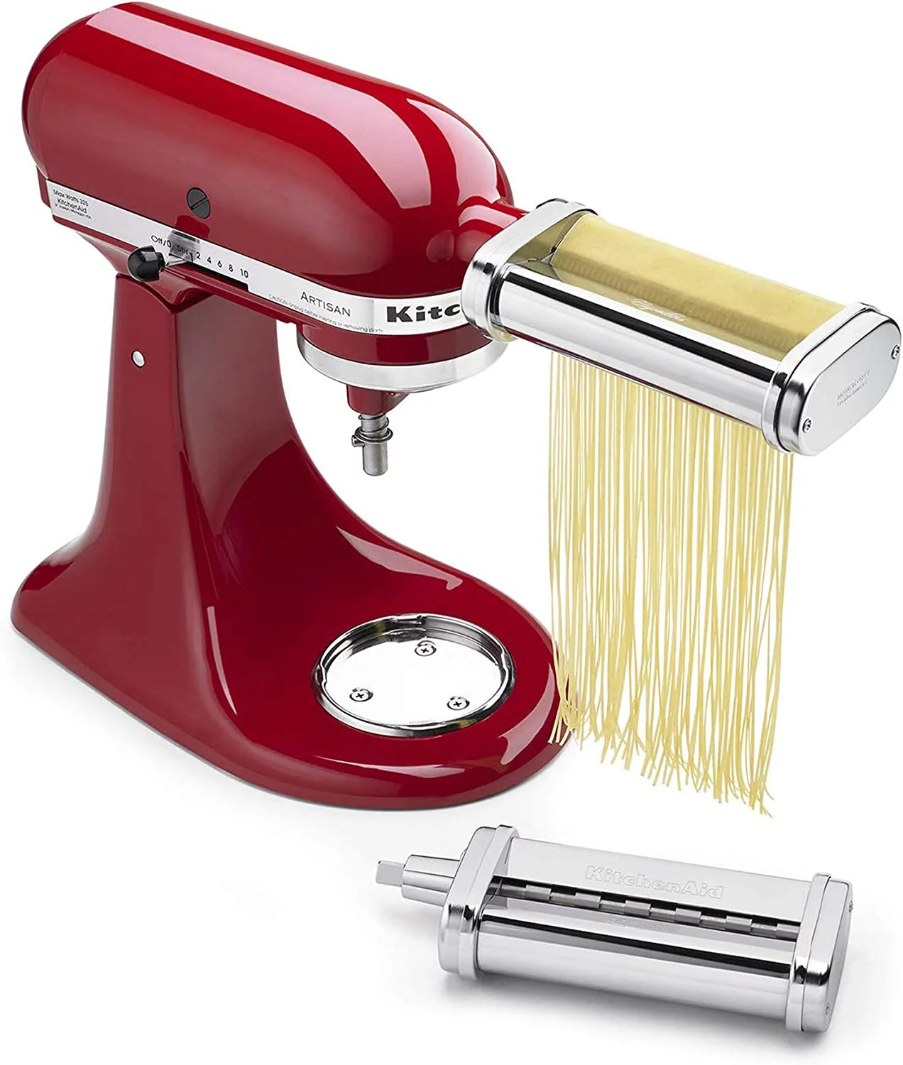 Excellent KitchenAid KSMPEXTA Gourmet Pasta Press Attachment with 6 Interchangeable Pasta Plates  White
