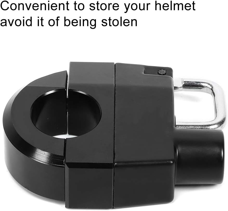 Helmet Lock for Motorcycle Handle,25mm/1in Motorcycle Handlebars Helmet Lock Anti-Theft Security Padlock Universal Parts