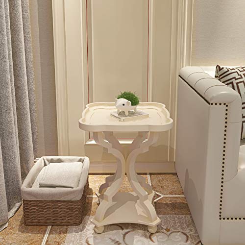 Rustic Farmhouse Cottagecore Accent End Table X 2, Natural Tray Top Side Table Nightstand for Family, Dinning or Living Room, Handcrafted Finish, Modern, 19" L x 19" W x 25" H