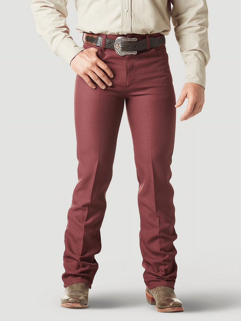 Wrangler Wrancher Polyester Tawny Port - Mens Jeans  - 112336610