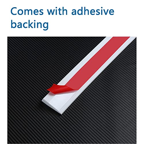 Curb ramp Silicone Ramp Threshold, Wheelchair Sweeping Robot Toy Car Ramp Silicone Ramp, Suitable for Bathroom Balcony Bedroom Kitchen, Indoor and Outdoor Threshold Ramp(Color:Bianco,Size:180x5x1.8cm)