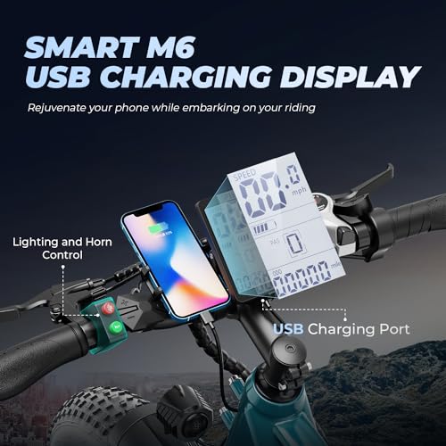 Aipas M2 Electric Bike,1500W Peak Motor Electric Bike for Adults, 26'' x 4.0'' Fat Tire Electric Mountain Bike with 480Wh Samsung Battery, 28MPH 45 Miles Ebike UL Certified 7 Speed