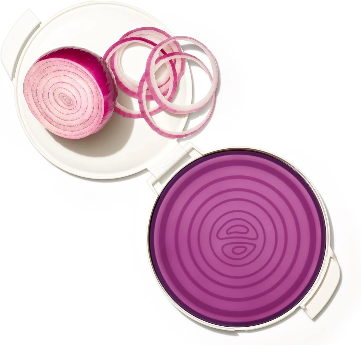 OXO Good Grips Cut & Keep Reusable Silicone Onion Saver,White