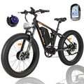 iRonthunder Electric Bike for Adults, Nexusrider Su7 2000W Dual Motor Electric Bicycle, 7 Speed 35MPH MTB, 48V 22.4AH 26 in Fat Tire Ebike with Full Suspension, 90 Miles Single & Dual Switching,MTB