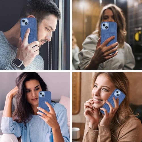 YINLAI Case for iPhone 14 6.1 Inch Carbon Fiber Pattern