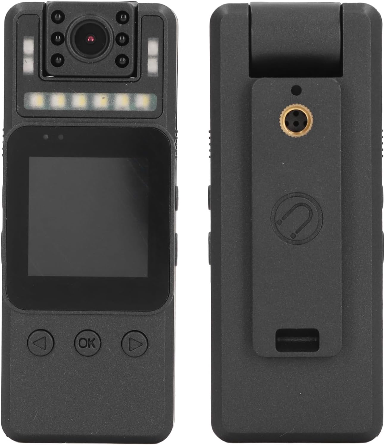 Mini Body Camera, 1080P WiFi Portable Video Recorder Wearable Body Mounted Cam with 180° Rotatable Lens, HD Night Vision, 1.4 in Full Color Screen, Sports Camera for Cycling